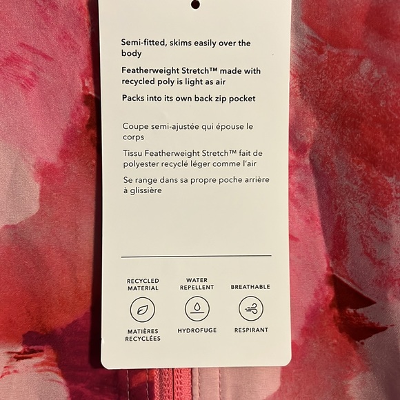 Athleta Run With It Printed Jacket Energy Coral Size XS - Picture 6 of 6